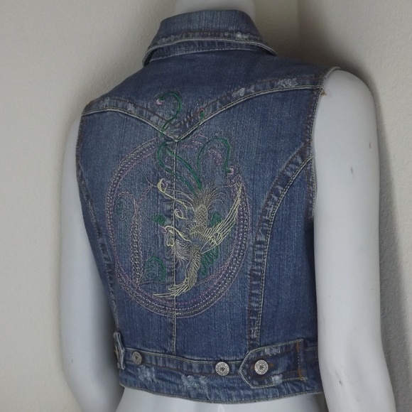 Medium Wash Blue Demin Jeans Jacket - Picture 6 of 7